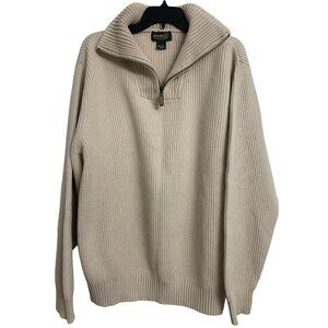 Eddie Bauer XXL Heavy Knit Cotton fisherman Sweater Outdoor Winter